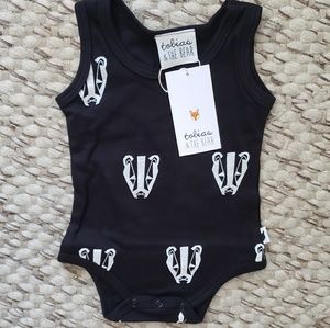 Badger Black Sleeveless Onesie